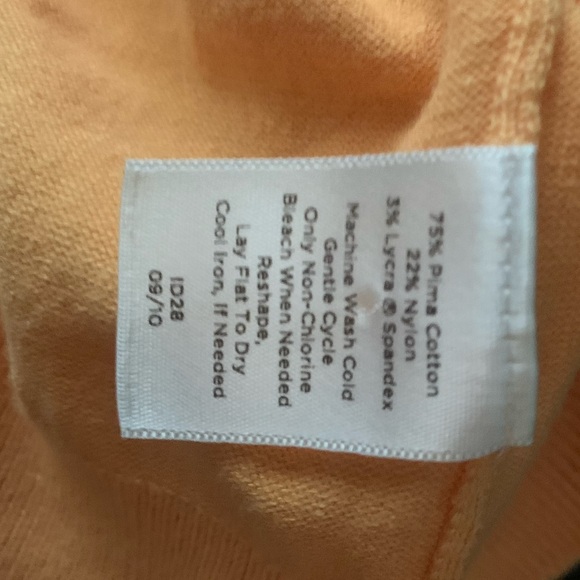 Talbots Women's Pima Cotton Peach Cardigan Sweater Size M - Picture 7 of 7